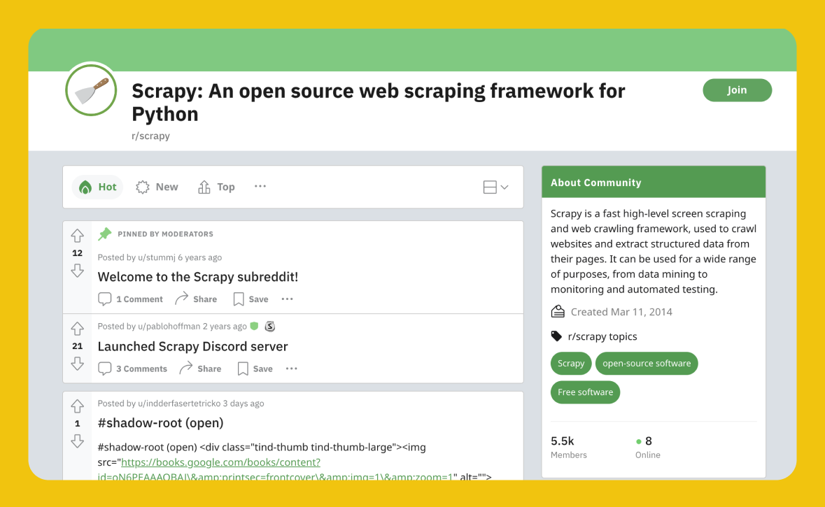 Scrapy screenshot