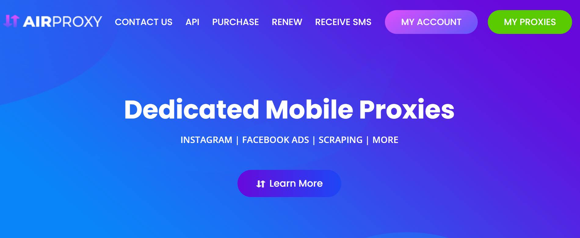 AirProxy homepage