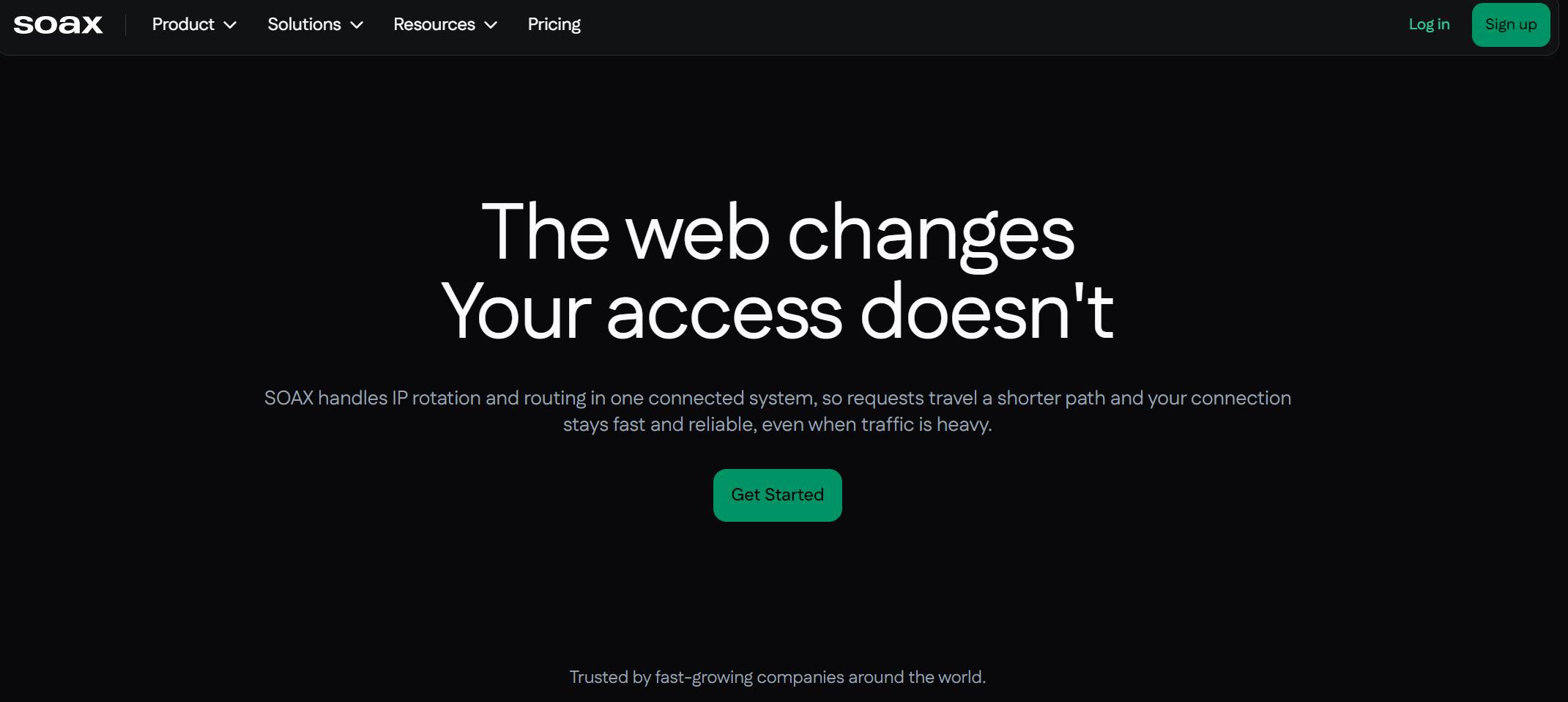 SOAX homepage