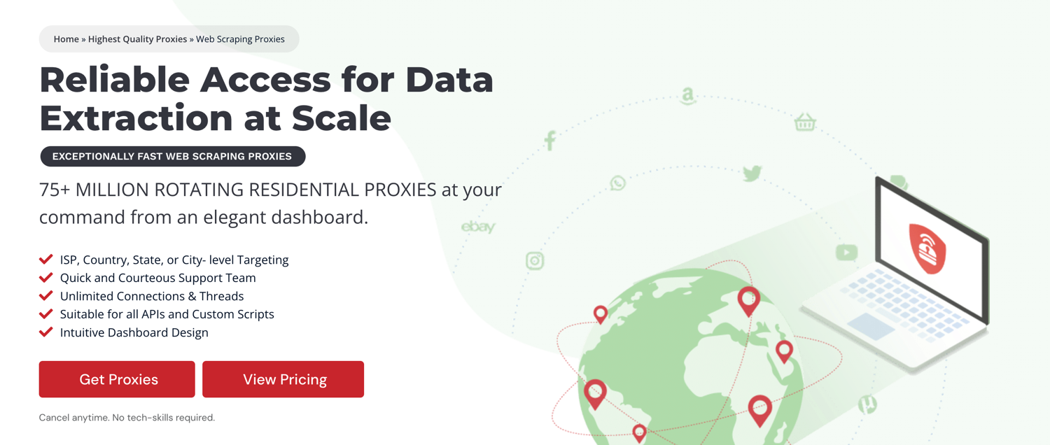 IPBurger proxy network for web scraping