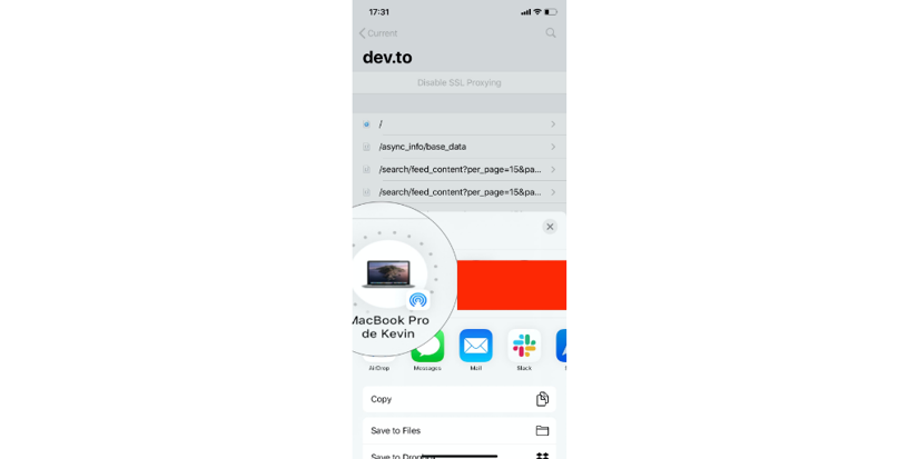 Export Charles iOS to Charles Desktop