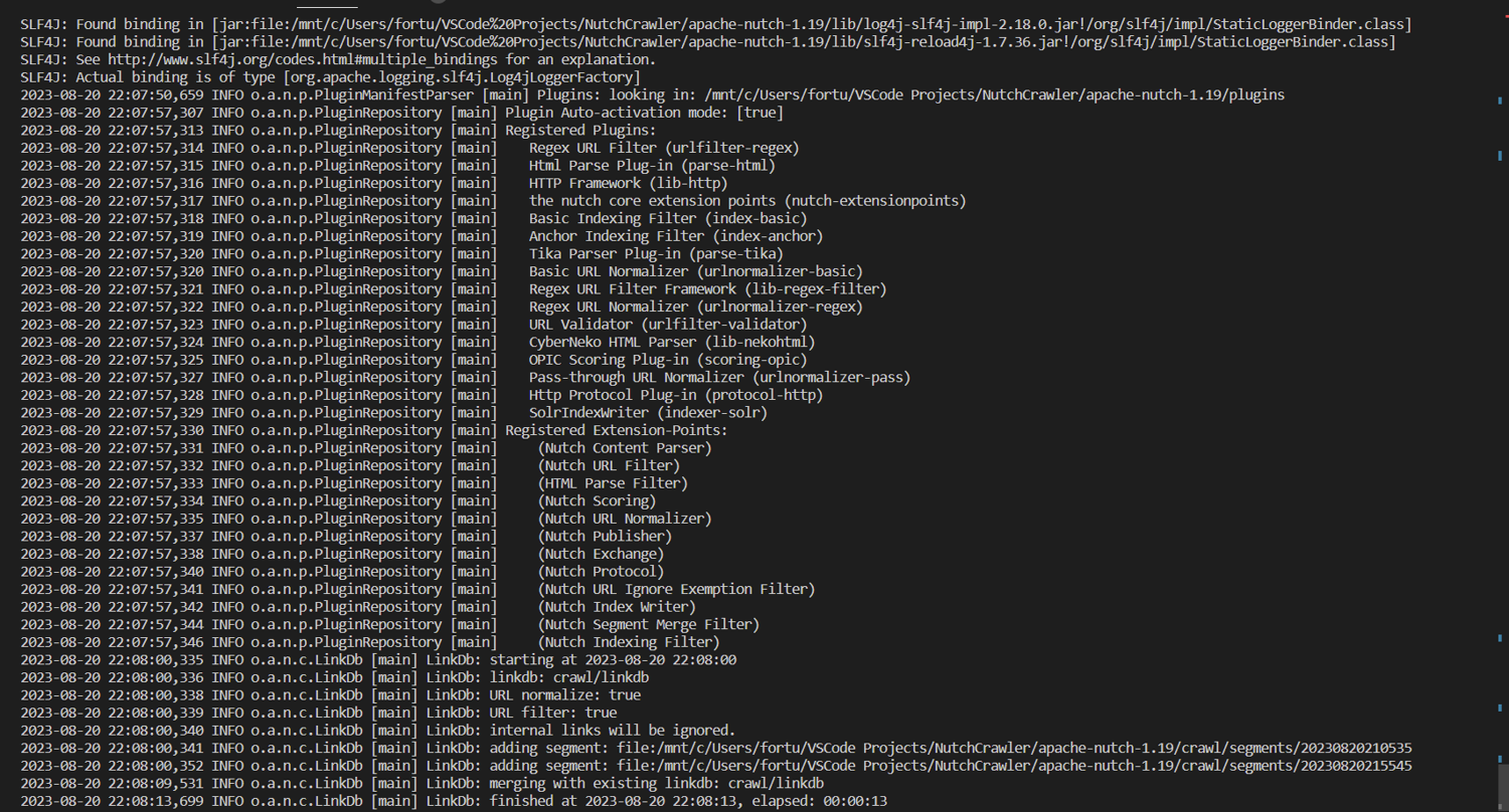 LinkDB creation