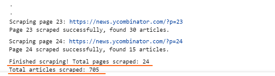 all pages scraped