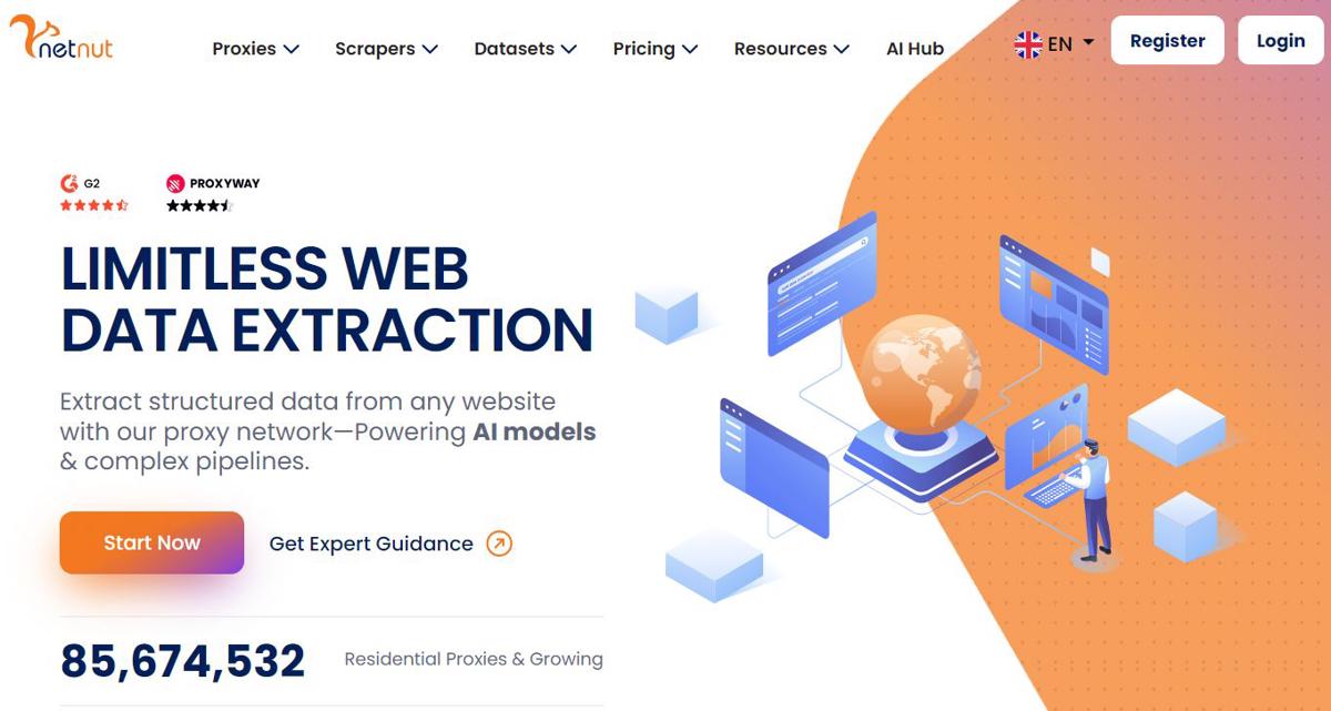 NetNut homepage