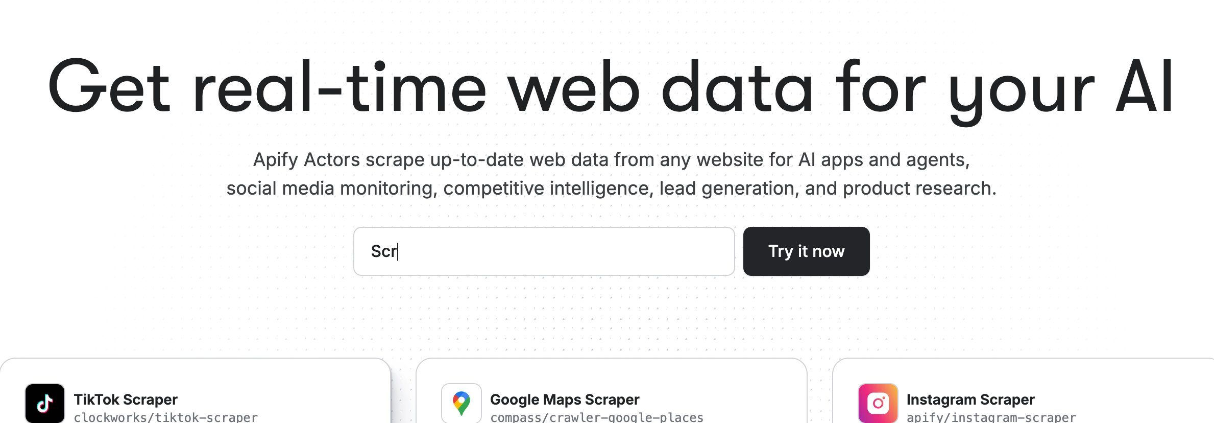 Apify platform