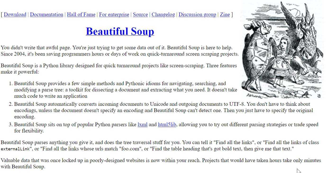 Beautiful Soup home page