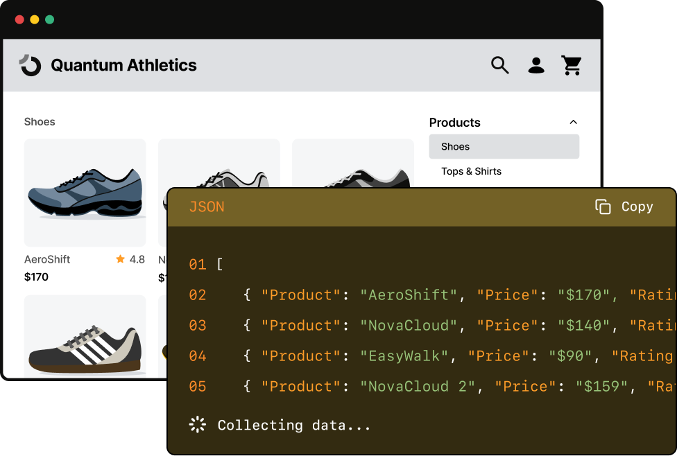 E-commerce data scraping visualization
