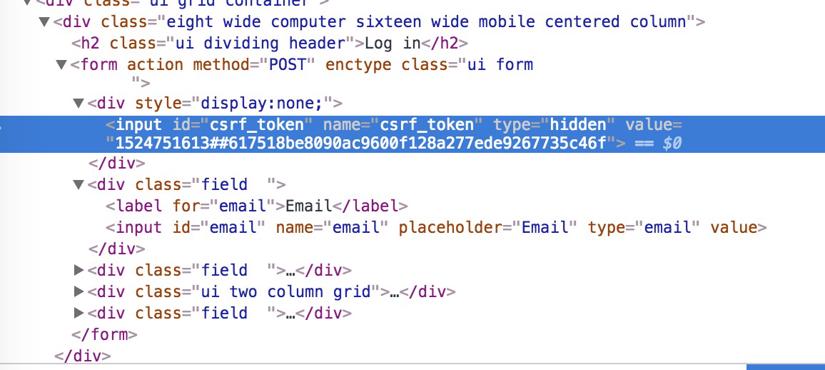CSRF token