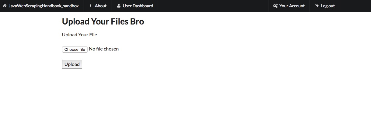 File upload form