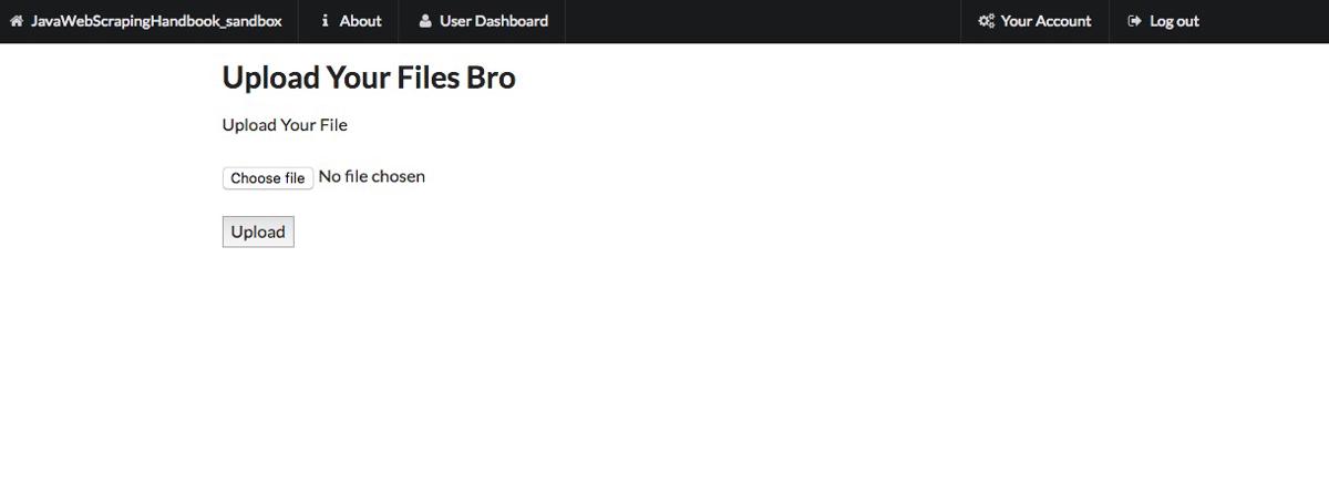 File upload form