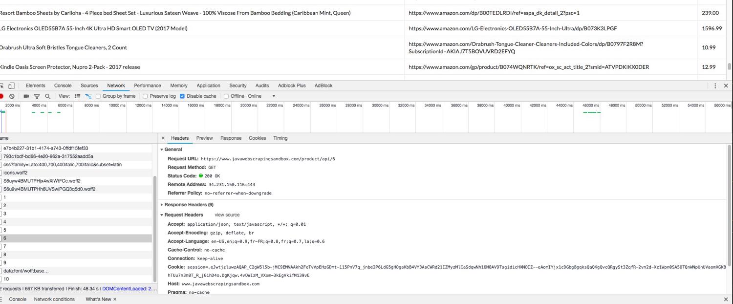 Network Tab on Chrome Dev Tools
