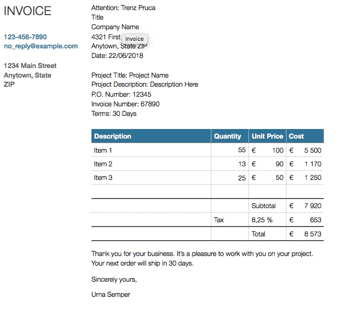 Invoice